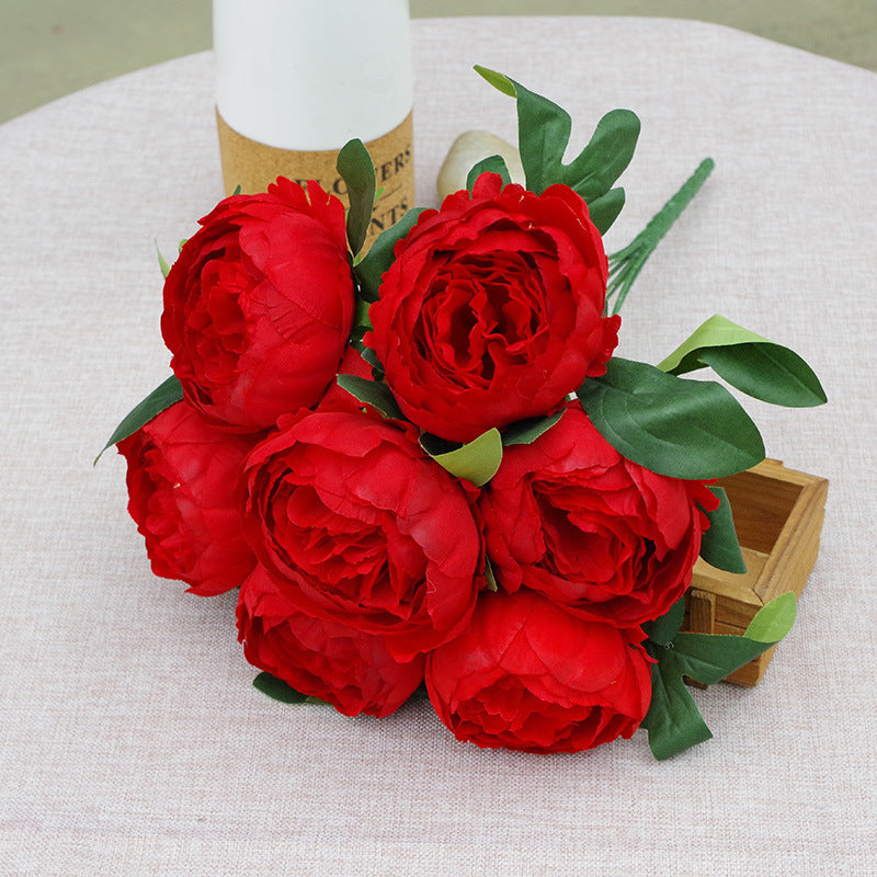 7-head Peony Fake Flower Wedding Flower Arrangement Decoration Decoration