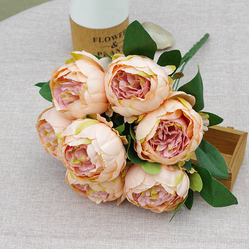 7-head Peony Fake Flower Wedding Flower Arrangement Decoration Decoration