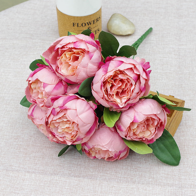 7-head Peony Fake Flower Wedding Flower Arrangement Decoration Decoration