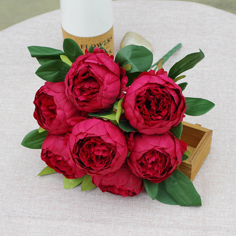 7-head Peony Fake Flower Wedding Flower Arrangement Decoration Decoration