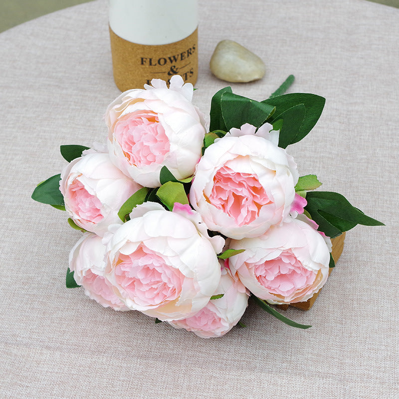 7-head Peony Fake Flower Wedding Flower Arrangement Decoration Decoration