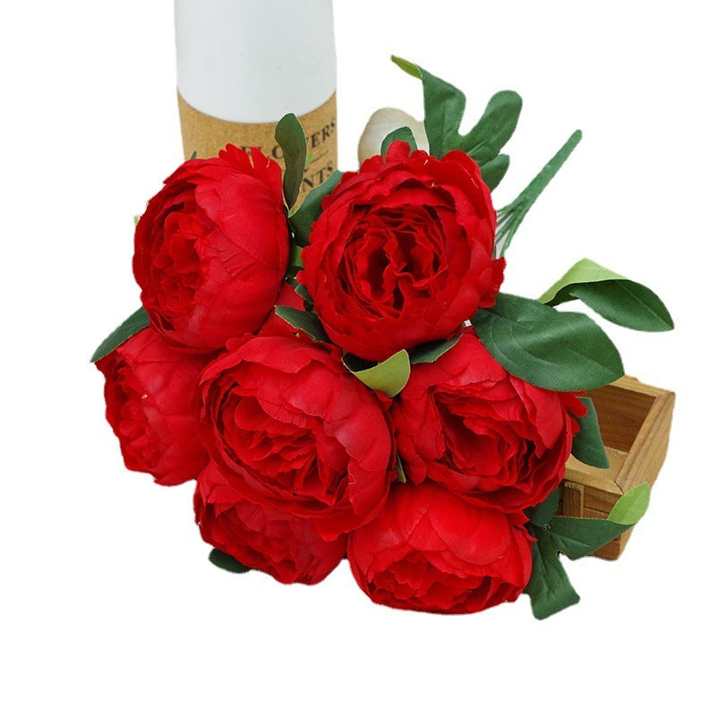 7-head Peony Fake Flower Wedding Flower Arrangement Decoration Decoration